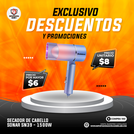 Secadora de Cabello Sonar SN39 - 1500W