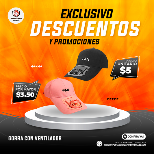 Gorra con Ventilador