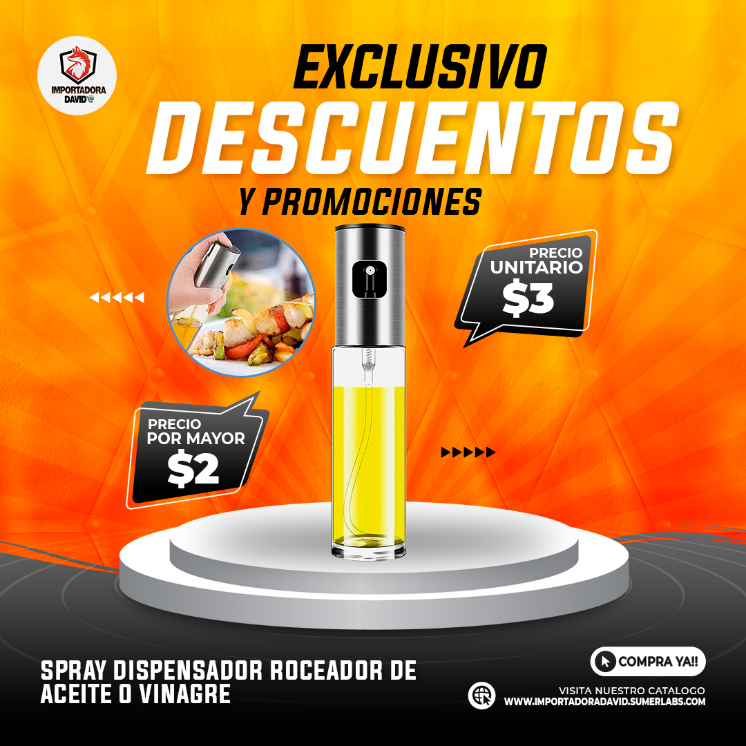 Spray Dispensador Rociador de Aceite o Vinagre