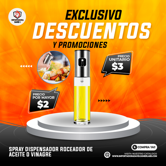 Spray Dispensador Rociador de Aceite o Vinagre