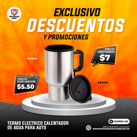 Termo Electrico Calentador de Agua para Auto